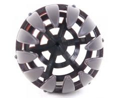 Abono de cesta, redondo con pin, color marrón oscuro, 2,5 cm de diámetro 10 Pack 61009