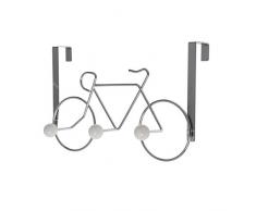 DRW - Percha Puerta con 3 Ganchos de Metal con Forma Bicicleta 31,5x12x20,5cm