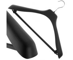 Hangerworld 5 Perchas 45cm Plástico Hombro Ancho Trajes Barra Antideslizante Ganchos para Tirantes