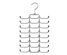 Zeller 17147 Percha para Corbatas/Cinturones, Metal, Plateado, 21x40x3 cm