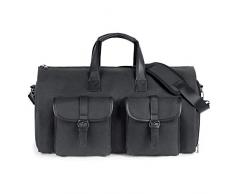 CANWAY Bolsa Portatrajes Funda de Viaje para Traje Bolso Porta Trajes Garment Bag con Compartimentos para Zapatos y Correa Ajustable para Hombro Ideal para Negocios Hombres Mujeres Negro 60L