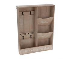 Pared Tarjeta Soporte Organizador para cartas Llave Tabla Madera Marrón – h48 cm