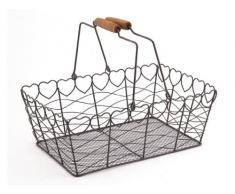 Cesta de chocolate rectángulo metal lacado