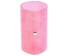 Profusión círculo portátil 3 niveles joyero de viaje organizador para collar anillo pendientes de almacenamiento caso regalo de cumpleaños, Rosa, talla única