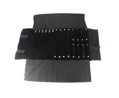 Bolsa de Rollo de Joyería de Terciopelo - Caja para Joyas joyero,Organizador de Bolsa,Estuche para Guardar Joyas,Plegable,Pendientes,Anillos y Collares (Negro)