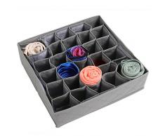 TRIXES Contenedor Subdividido para Cajones - 30 Compartimentos - en Tela - Caja para Guardar Calcetines, Corbatas, Ropa Interior - Organizador del Cajón