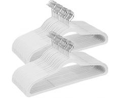 Amber Home cromadas, 5 estantes Juego de 3 Perchas para Ropa de Cama