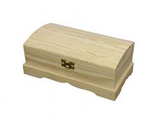 Baul madera pino macizo. En crudo, para pintar. Medidas: 21 * 12 * 9 cms.