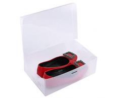 Tutoy Caja De Almacenamiento De Zapatos De Plástico Transparente Apilable Organizador De Pantalla Ordenada Sola Caja - Transparente