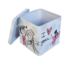 Laroom Hucha MetÃ¡lica diseÃ±o para La Boda, Metal, Multicolor, 12x12x12 cm