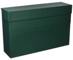Elba 100580262 - Caja de transferencia de cartón forrado con tela, 10 cm, color verde