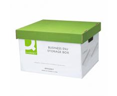 Cajon q-connect carton para 3 cajas archivo definitivo a4 lomo 100 mm montaje automaticomedidas interior 327x387x250mm.