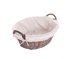 S de wicker24 Cesta de la Colada Mimbre, Cesta, 60 x 44 x 23 cm, Cesta, marrón Oscuro, 60 x 44 x 23 cm