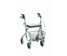 Drive Medical WA015 Migo Steel - Andador con cesta (4 ruedas), color cromo