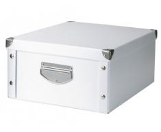 Zeller 17764 Caja de almacenaje de cartón Blanco (White) 40 x 33 x 17 cm