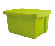 Curver Essentials 6302091 Caja de almacenaje para apilar, plástico (39 x 30 x 21 cm, 16 l), color verde