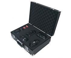 HMF 14501-02 Maletín de Aluminio con Espuma para Cámaras de Fotos y Armas | 46 x 33 x 15 cm | Negro