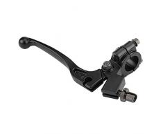 KIMISS Palanca de embrague de 22 mm, palanca de embrague plegable de manillar de 7/8 pulg. Con percha para bicicleta de pozo de tierra 50CC-125CC con manillar de diámetro