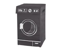 Wenko 3450126100 Lavo - Cubo de lavandería de poliéster (77 L, 36 x 60 x 36 cm, con asas), color gris