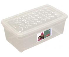Curver - Caja para Textil y Zapatos 5,7L. - Con Tapa - Color Cristal