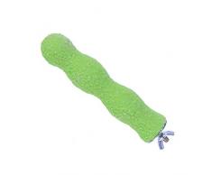 POPETPOP Soporte para pájaros, Madera, Arena áspera, Perchas, Esmerilado de uñas para pájaros pequeños, medianos y Grandes, 14 CM (Color Aleatorio)