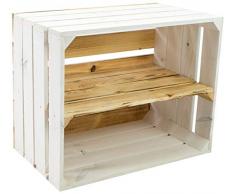 Kistenkolli Altes Land Caja de Madera Maciza para Zapatos y Libros, Caja de Frutas, Caja de Vino, tamaño Aprox. 50 x 40 x 31 cm