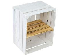 'Nueva Blanca Massive fruta ("Johanna con geflammtemzwischenbrett Horizontal/entre Tablas CA 50 x 40 x 30 cm estante/ – Zapatero Estantería para caja caja caja con manzana caja/vino caja