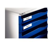 Leitz 52800035 - Módulo con 5 cajones, color gris y azul