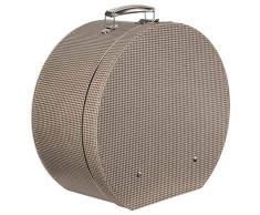 Lierys Caja para Sombrero Pata de Gallo Mujer/Hombre - Made in The EU sombrerera Verano/Invierno - Talla única marrón