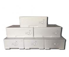 pz. 6 Caja térmica de poliestireno para transporte Alimentos -, 3 KG, 100