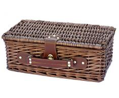 Cesta de picnic para cuatro personas VICHY. Cesta de picnic, canasto de picnic de mimbre, regalo original, cesta de picnic para cuatro comensales.Regalo para los amantes de la naturaleza. Regalo para mujer. Regalo para hombre.