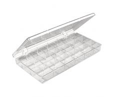 RAYHER HOBBY 3901937 - Caja de almacenamiento con 18 compartimentos, transparente