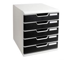 Exacompta A4+ - Modulo con 5 cajones, color negro