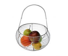Versa 19530206 Frutero Cesta, 32,5x23x23cm, Metal, Cesto, Frutas