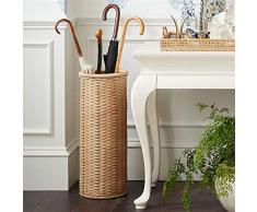 YPYJ Paragüero para Navidad Americana Rattan Paraguas En Rack Soporte Cesta De Mimbre De Almacenamiento De Titular Bastón De Interior Casero Cesta Seco