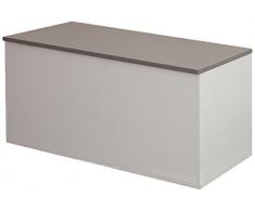 Wood & Colors Symbiosis 4007A2191A00 - Baúl contemporáneo para Zapatos, Color Gris y Blanco, 89 x 39,2 x 43,2 cm