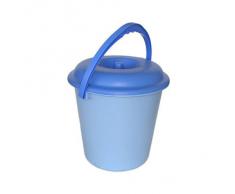 Plastiken 6416L CELESTE - Cubo basura redondo 16 l. c/ tapa