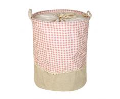 Dooxi Plegable Cestos para la Colada Cilíndrico de Gran Tamaño para Almacenamiento Bolsa de la Juguetes para Niños Cesta de la Ropa con Cordón