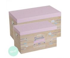 Juego 2 Baules Madera Flechas