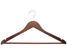 AmazonBasics Perchas de madera para traje (30 unidades), color cerezo
