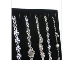 Soporte de cadena reloj soporte soporte para joyas pulsera soporte de terciopelo con 11 Ganchos