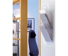 Durable Flexiboxx - Revistero para pared (tamaño A4 vertical), 6 compartimentos, color transparente