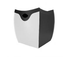 BOTTE: Bolso, cesta para leña o pellets, en cuero bicolores, equipado con 4 ruedas de goma.