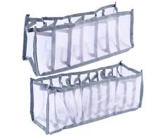Hemoton 3 Piezas Calcetines Cajón Organizador Divisor Armario Plegable Organizador Gabinete Ropa Interior Cajas de Almacenamiento para Almacenar Calcetines Lencería Ropa Interior (Gris)