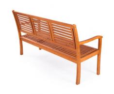 Ultranatura Canberra - Banco de jardín de 3 plazas, Madera de eucalipto