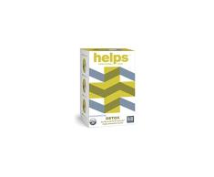 HELPS INFUSIONES - Infusión Detox Y Diurética A Base De Cola De Caballo, Té Verde, Hierbalimón, Ulmaria, Romero Y Stevia. Te Depurativo. Helps Detox. Caja Con 16 Bolsitas.