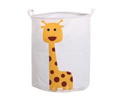 Dooxi Impermeable Plegable Sucia Cestos para la Colada Caja de Almacenaje con Asas Dibujos Animados Cestas de Almacenamiento para Guardar Juguetes