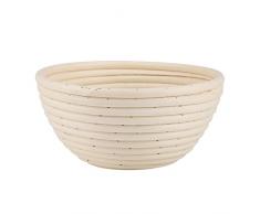 Fdit Cesta de Fermentación Hecha a Mano Cesta de Mimbre Redonda para Fermentar Pan de Molde Natural(18 * 9cm)