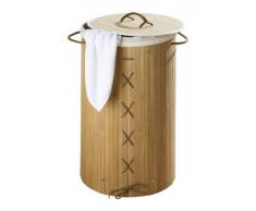 Wenko Bamboo Cesto para la Ropa, Bambú, Marrón, 35x35x60 cm