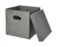 AmazonBasics - Cubos de almacenamiento plegables de arpillera, 2 unidades